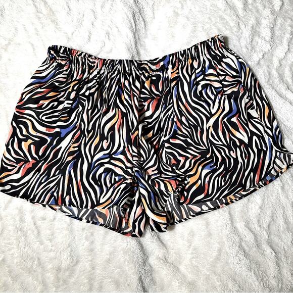 Van Winkle & Co. Size XL Multi Zebra Print Relaxed Sleep Shorts Loungewear Comfy - Picture 2 of 7